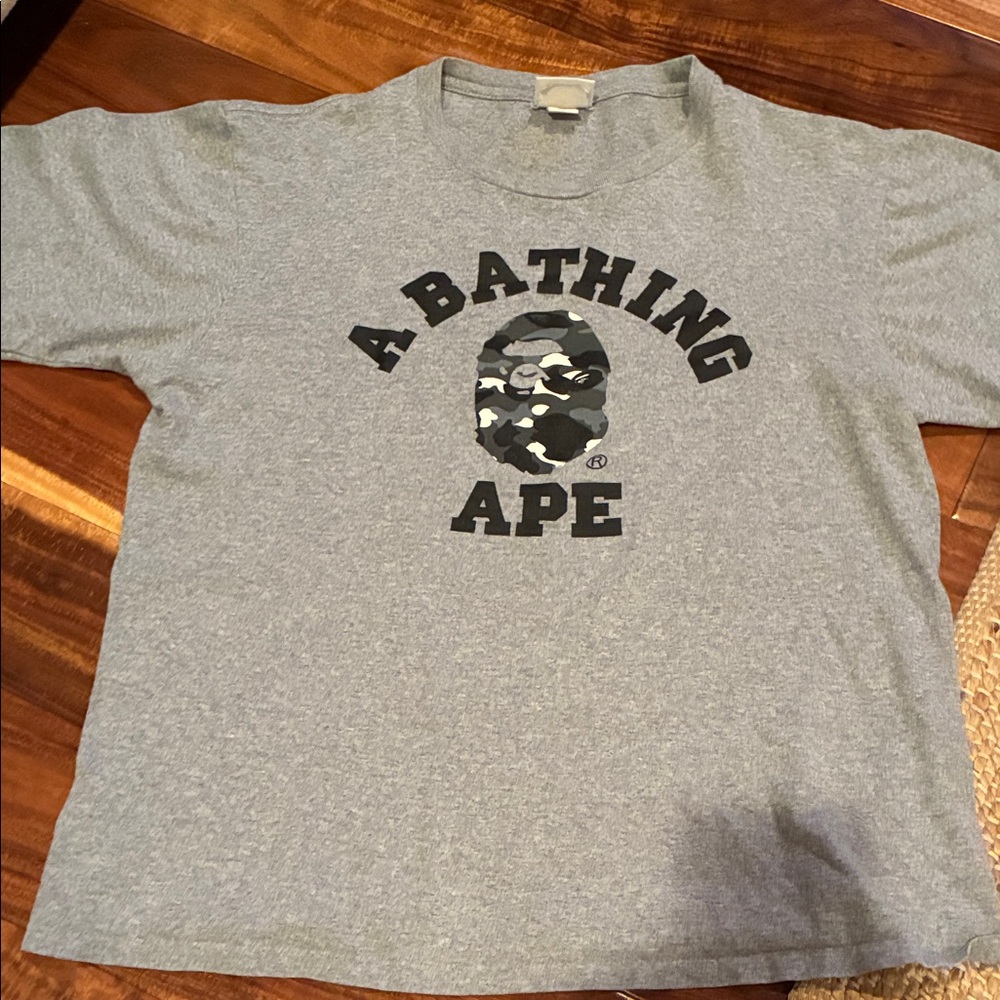 Bape Gray Short Sleeve Tee